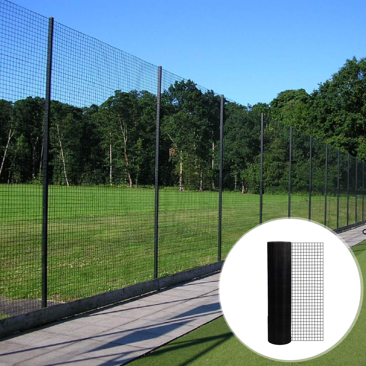Vinyl Coated Hardware Cloth, Welded Wire Fence For Poultry And Home Improvement - Black