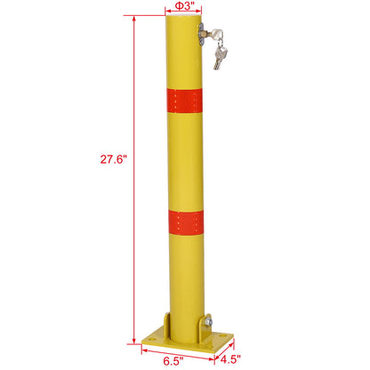 Parking Bollard Pole Barrier With Lock For Car Parking Protection