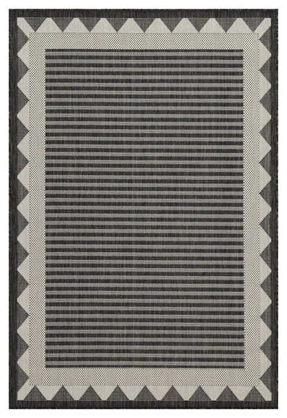 Sunshine - 5'3" X 7'3" Polypropylene Indoor & Outdoor Area Rug - Anthracite