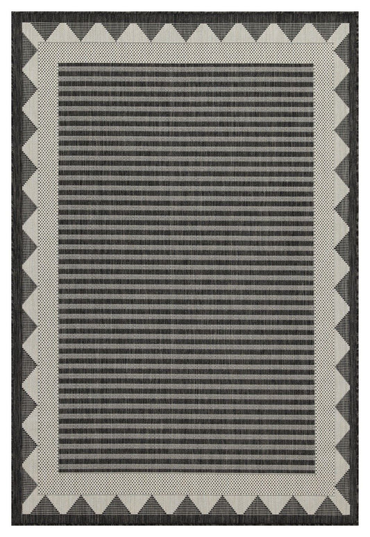 Sunshine - 5'3" X 7'3" Polypropylene Indoor & Outdoor Area Rug - Anthracite
