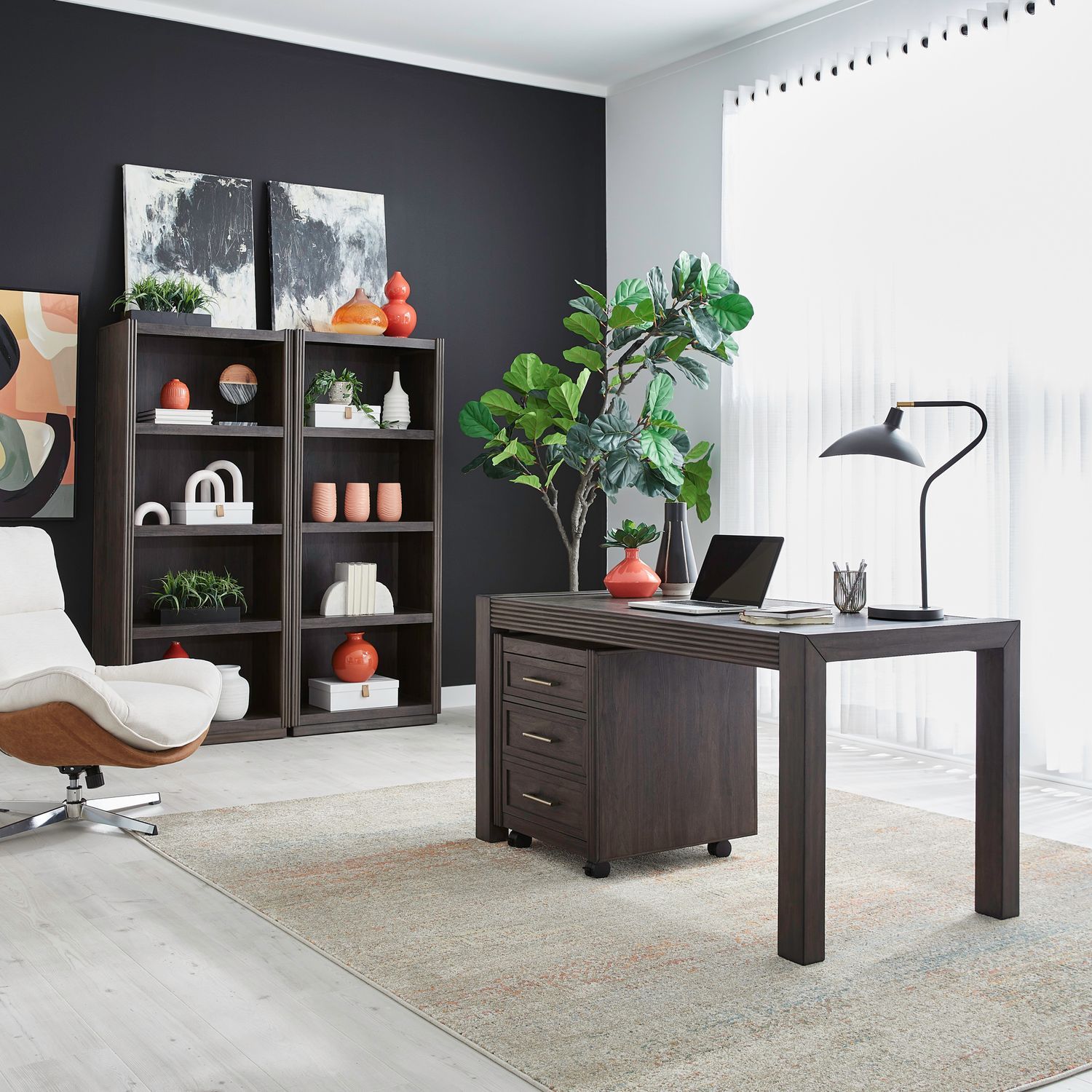 Modern Edge - 4 Piece Desk Set - Caffe