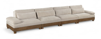 Turin - Chenille Fabric Upholstered Modular Sectional - Taupe