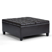Harrison - Coffee Table Storage Ottoman - Tanners Brown