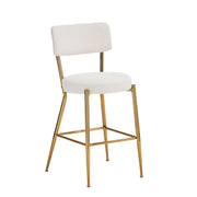 Modern Teddy Fabric Upholstered Bar Stools