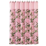 Camo - Oak Camo Shower Curtain - Pink / Green