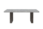 D2410 - Dining Table With Brown Legs - Gray