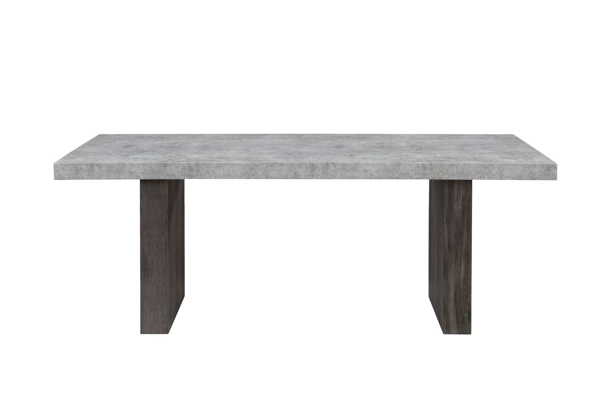 D2410 - Dining Table With Brown Legs - Gray