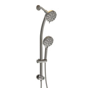 Multi Function Dual Shower Head System With 4.7" Rain Showerhead And Adjustable Slide Bar In - Brushed Nickel
