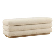 Aura - Storage Bench - Cream And Light Natural