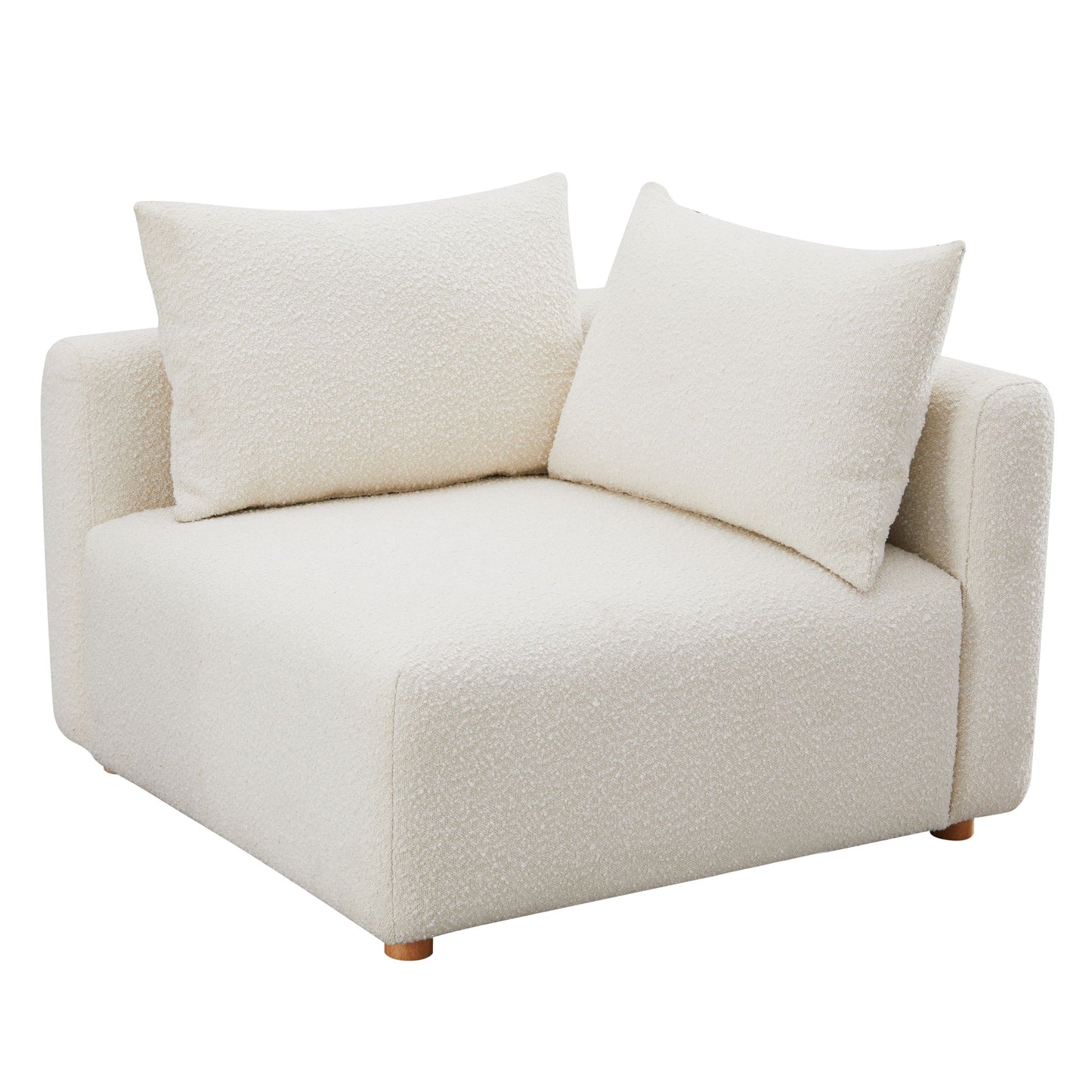 Hangover - Boucle Modular Corner Chair - Cream