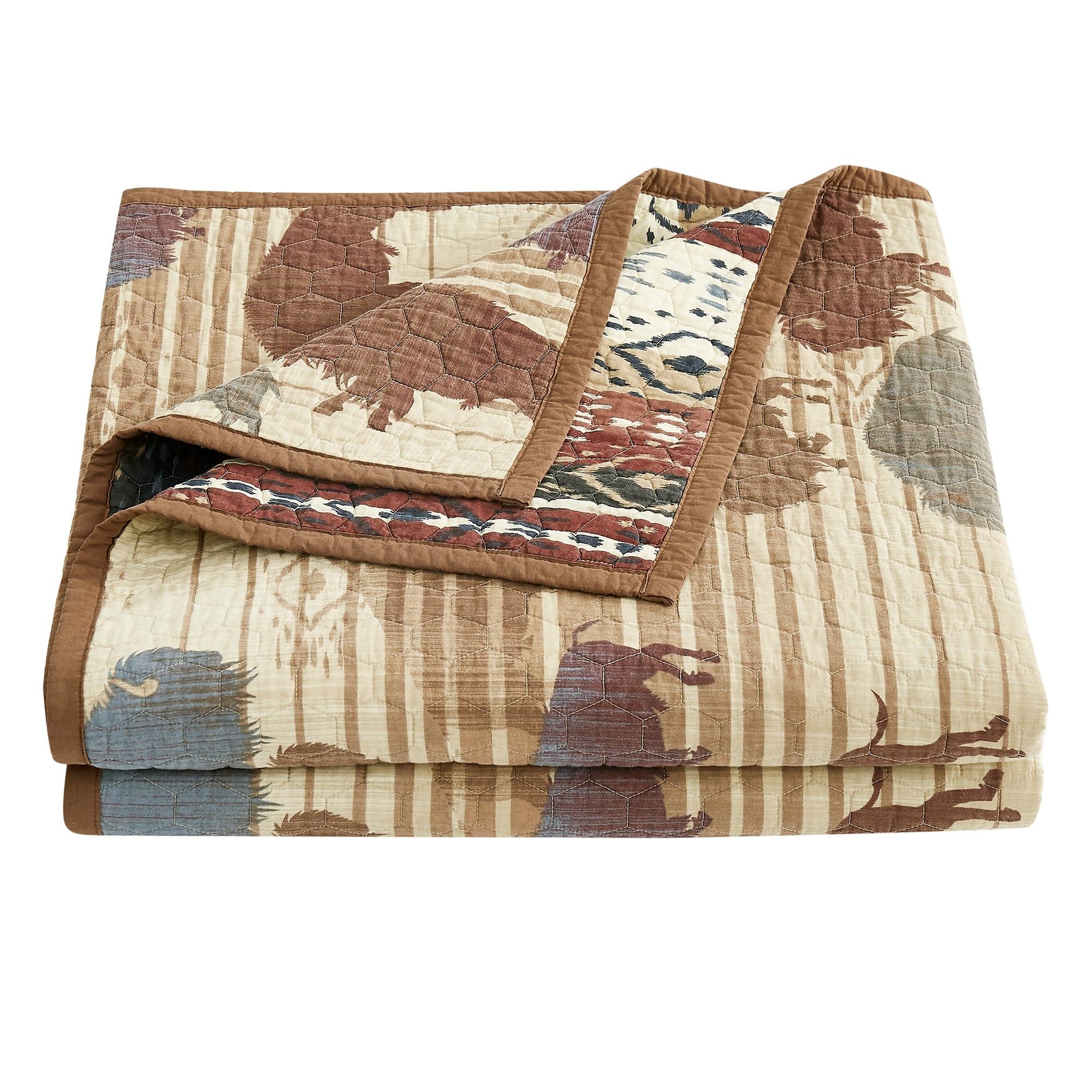Home On The Range - Full/Queen Reversible Quilt Set (Set of 3) - Tan