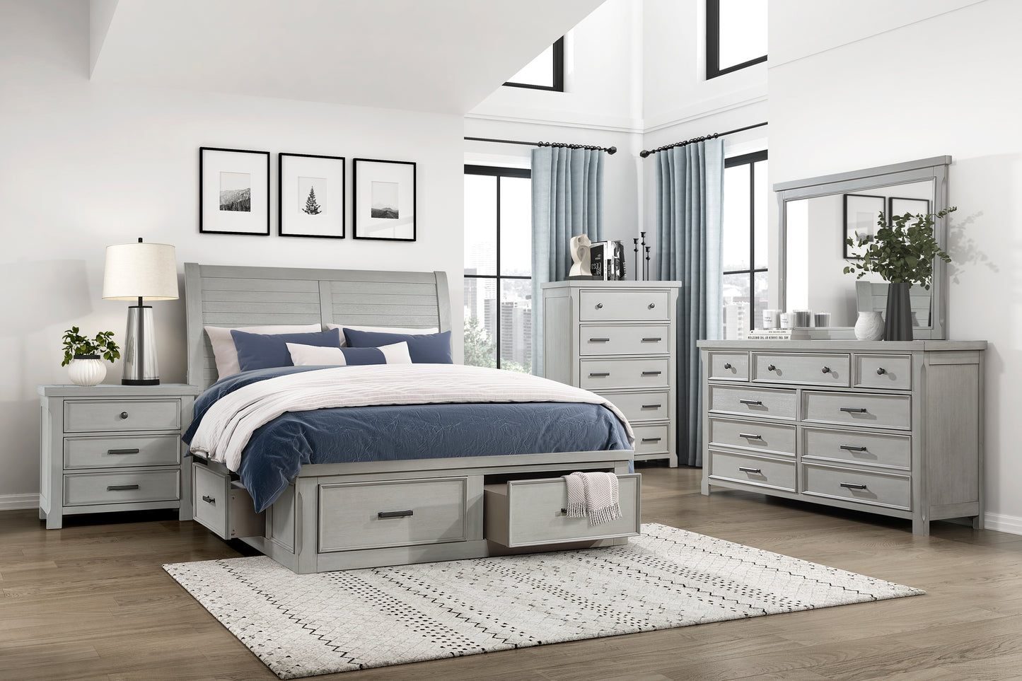 5pcs Queen Bedrooom-Willowbrook Collection
