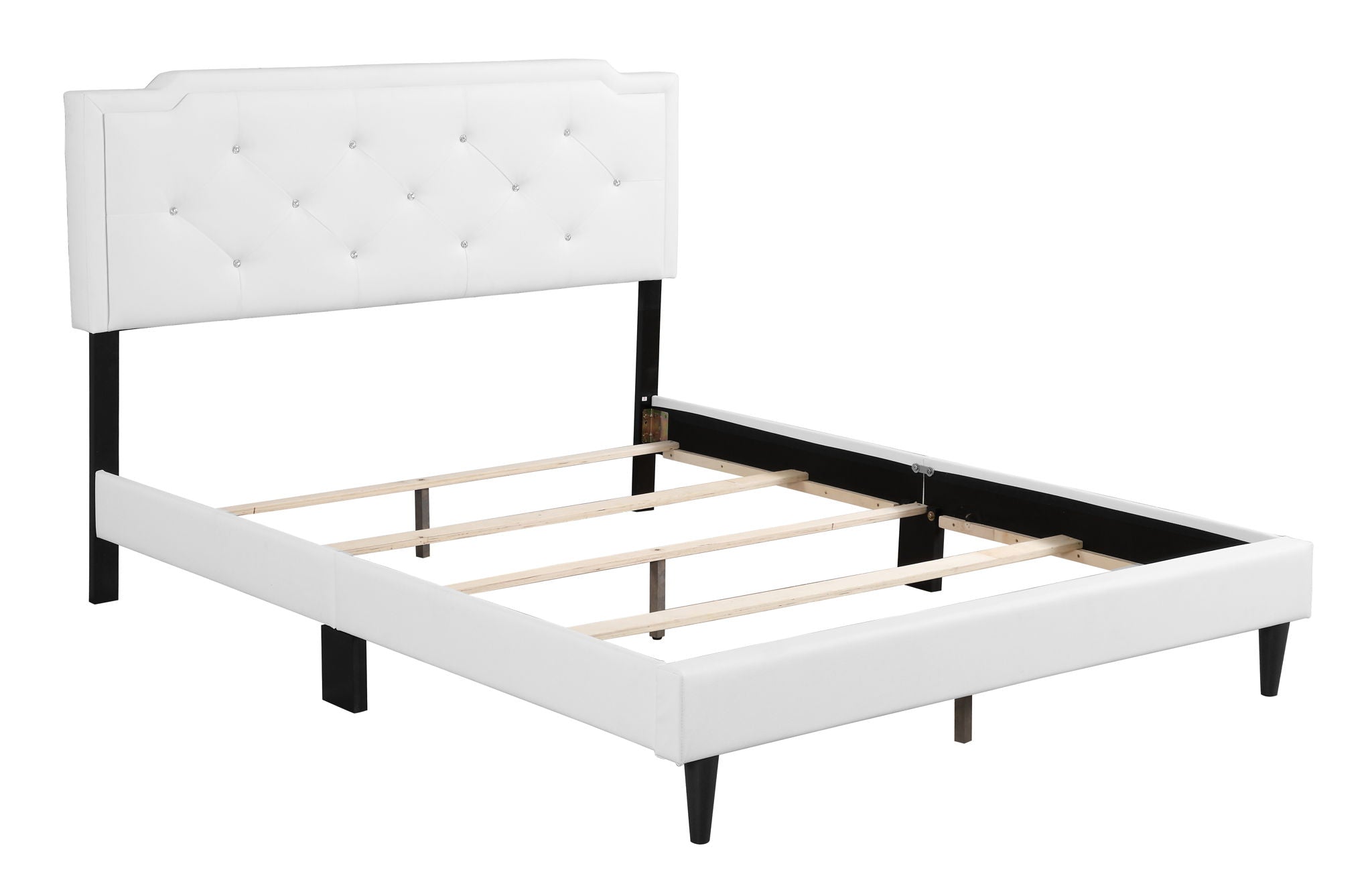Glory Furniture - Deb - Faux Crystals Tufted Bed