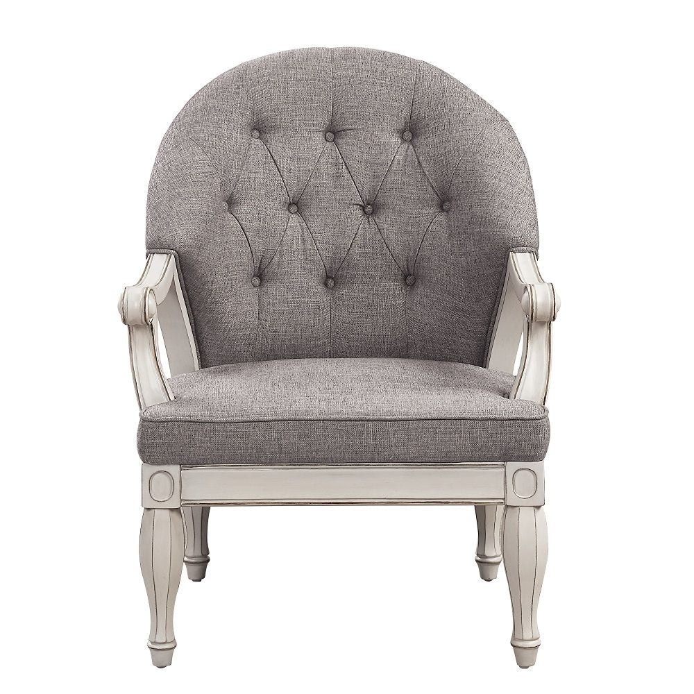 Florian - Chair - Gray & Antique White