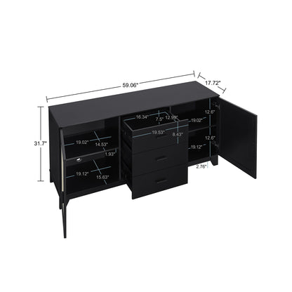 Sheridan - Modern Cane Design Sideboard