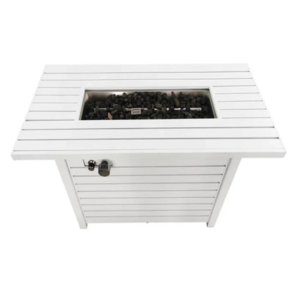Propane / Natural Gas Outdoor Steel Fire Pit Table With Lid