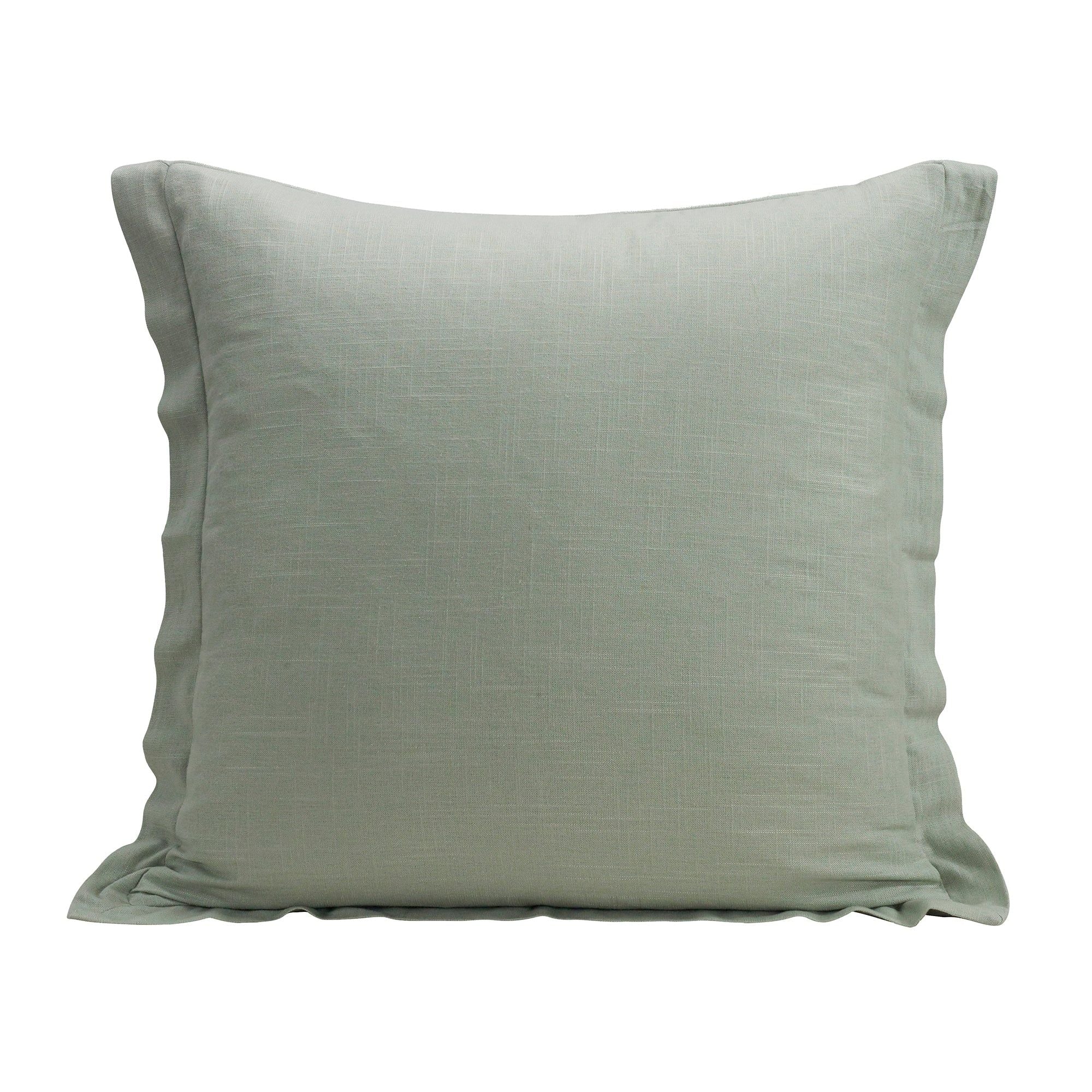 Luna - Washed Linen Tailored Euro Sham - Sage