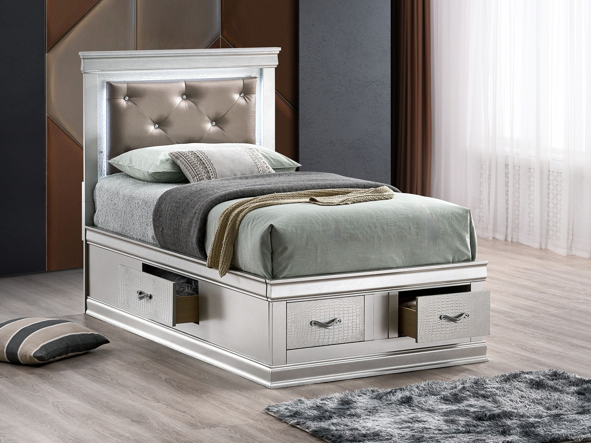 Glory Furniture Lorana Storage Bed