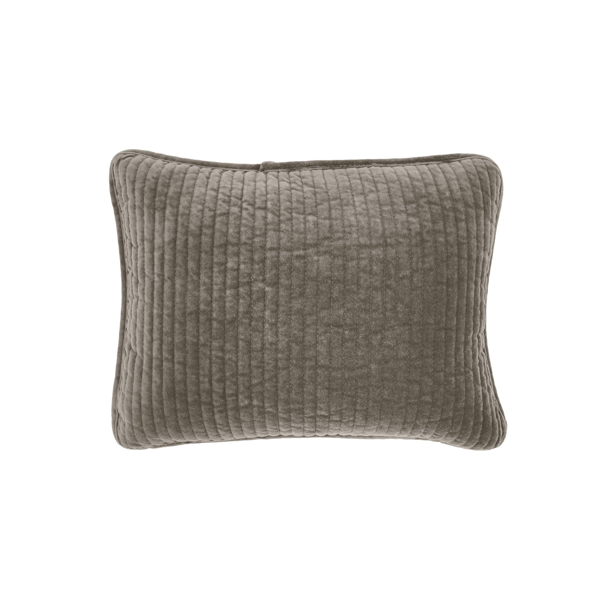 Stonewashed Cotton Velvet - Boudoir Pillow - Taupe