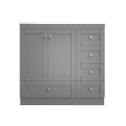 Shaker Free Standing Bathroom Vanity Cabinet & Sink, Soft Close Drawers, Soft Close Doors