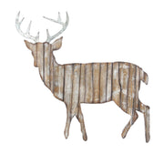 Deer - 23.6" x 23.6" Cut Out Rustic Wall Décor  - Tan