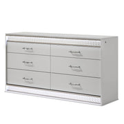 Glam - 6 Drawer Dresser With LED Lighting (Includes Dresser Only) - White