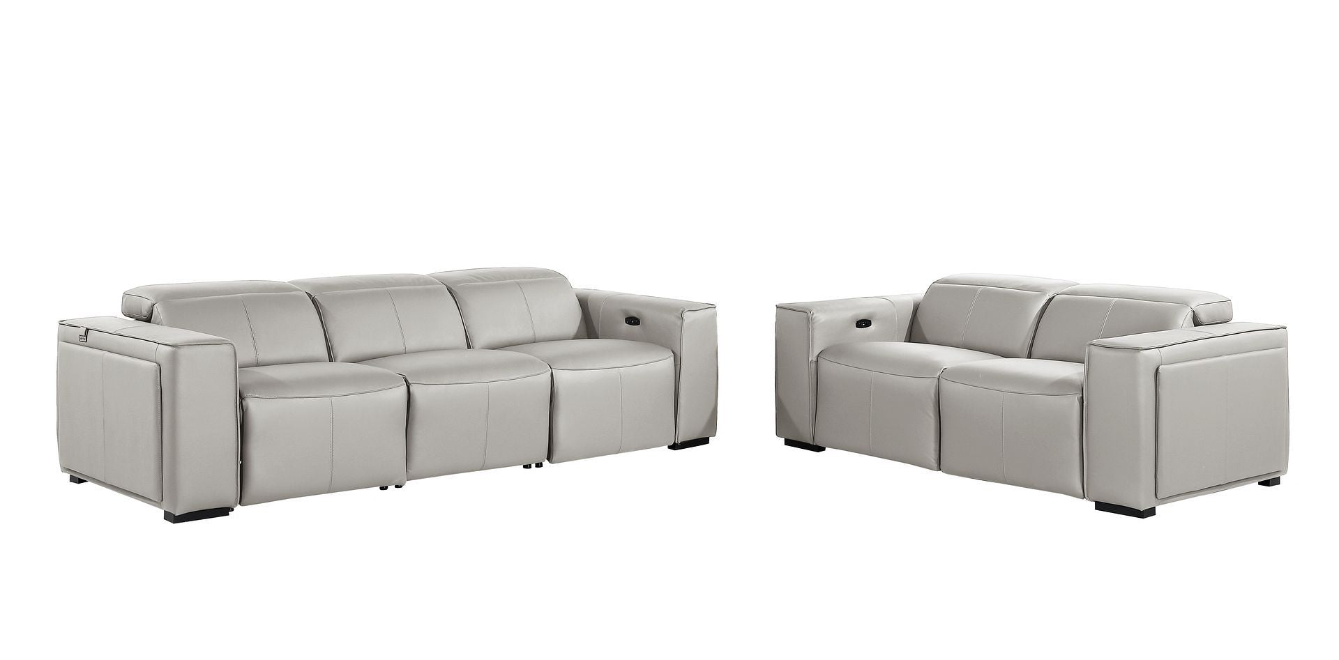 1224 - 5-Piece Modular Power Reclining Sofa And Loveseat Set In With 4 Power Recliners & Power Headrests