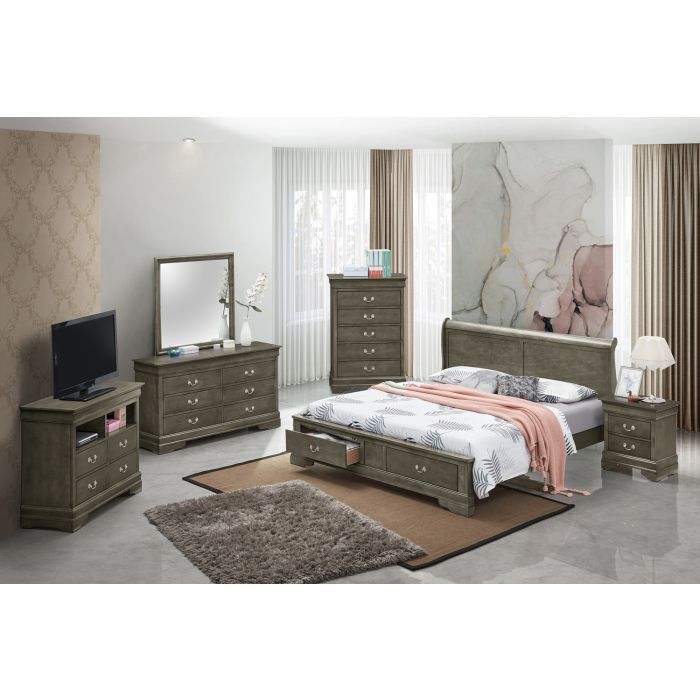 Louis Phillipe - Storage Bed