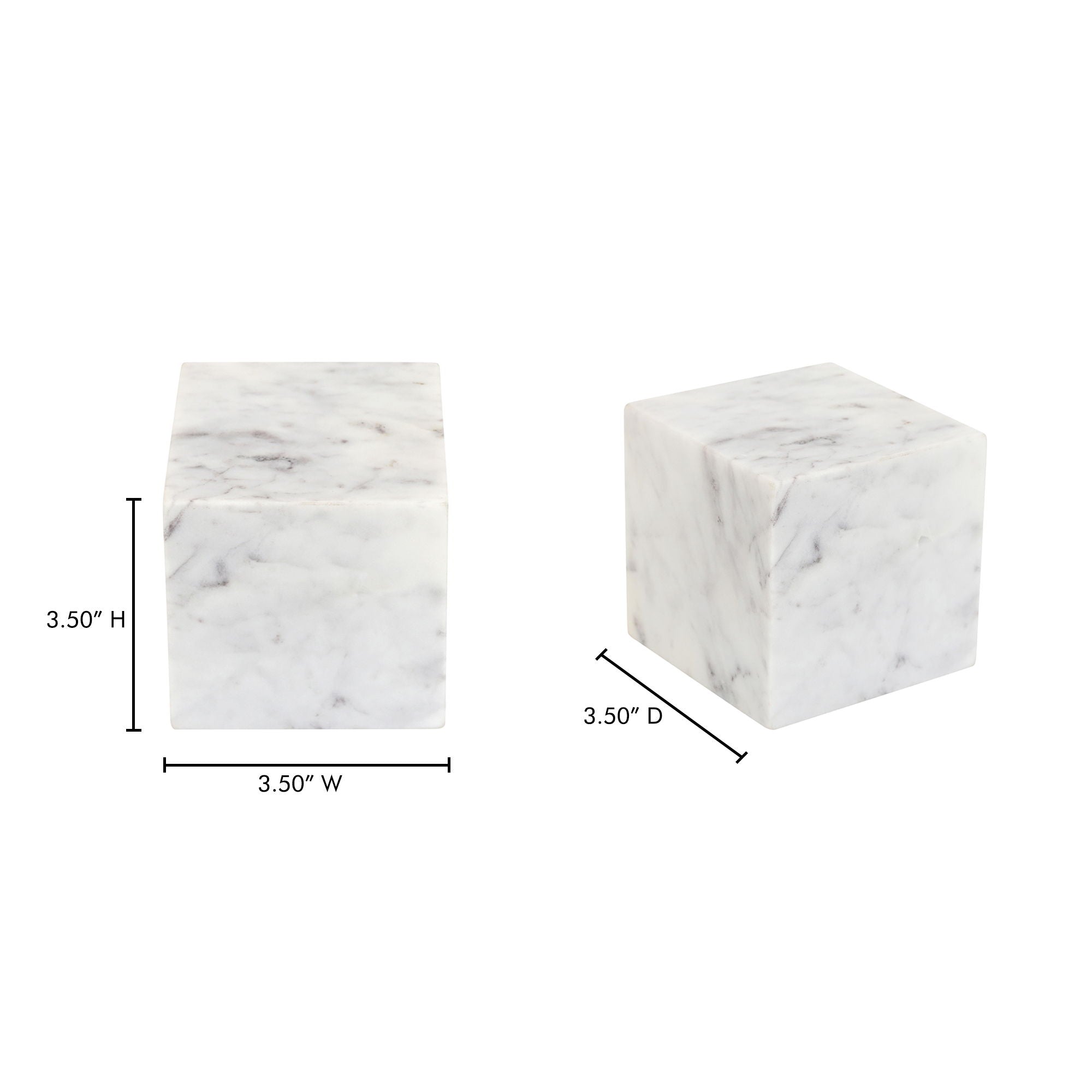 Cora - Cube Tabletop Accent - Purple / White Marble