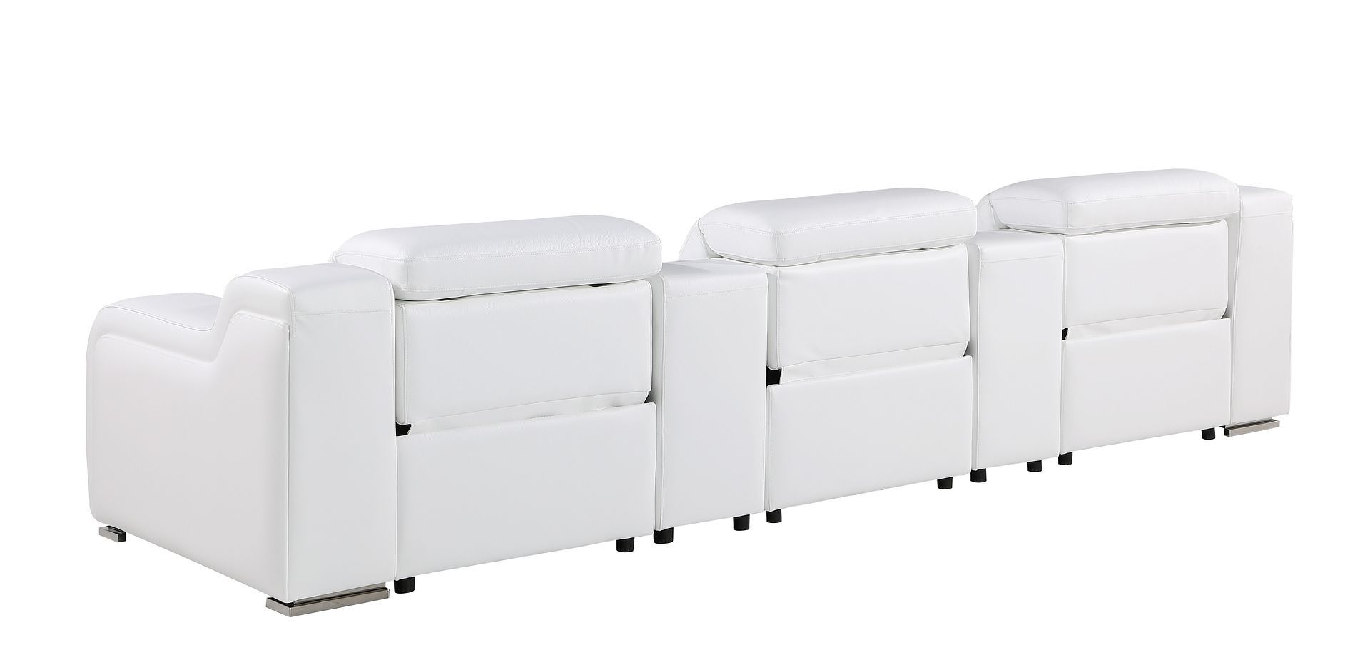 1116 - 5-Piece Modular Power Reclining Sofa In With 3 Power Recliners & Power Headrests