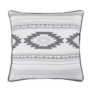 Free Spirit - Aztec Euro Sham - Gray / White