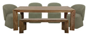 Crossings - Downtown Rectangular Dining Table With 4 Upholstered Chairs - Amber