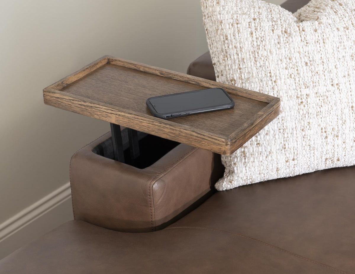 Solana - RAF Storage Chaise - Positano Clay / Warm Oak