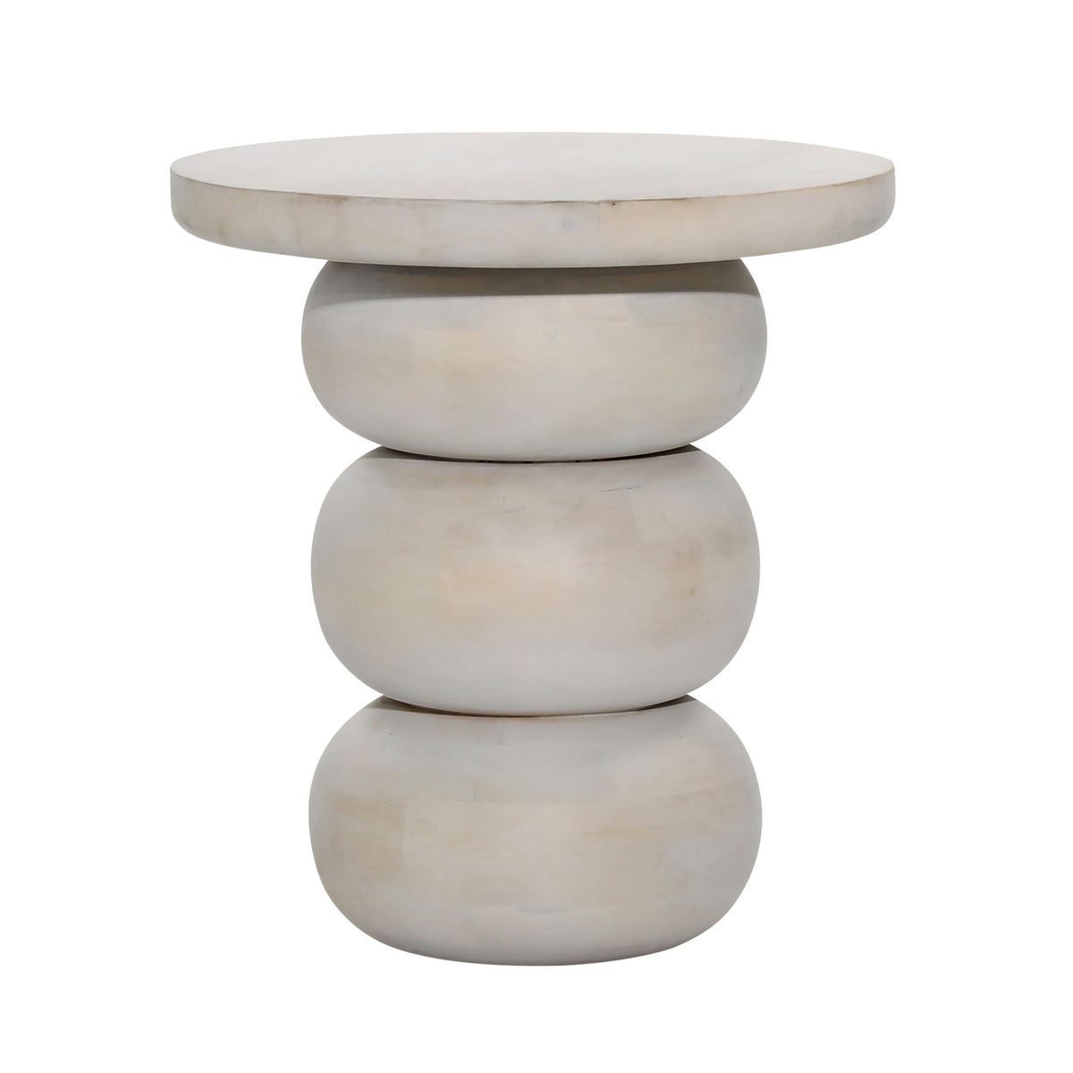 Demetra - End Table - Whitewash