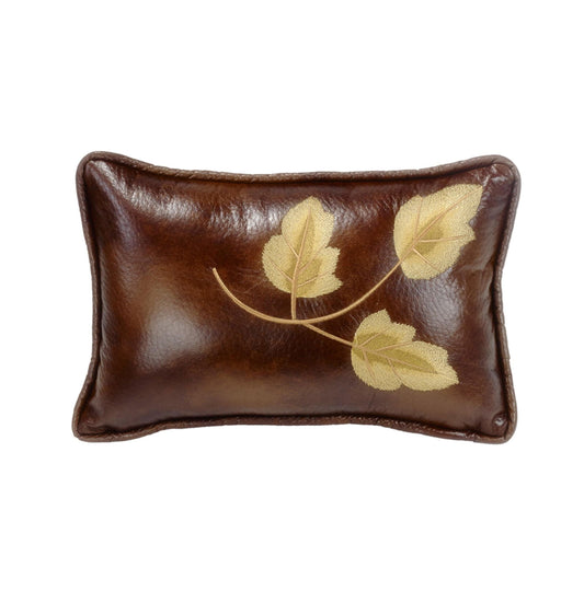 Highland Lodge - Faux Leather Lumbar Pillow - Brown