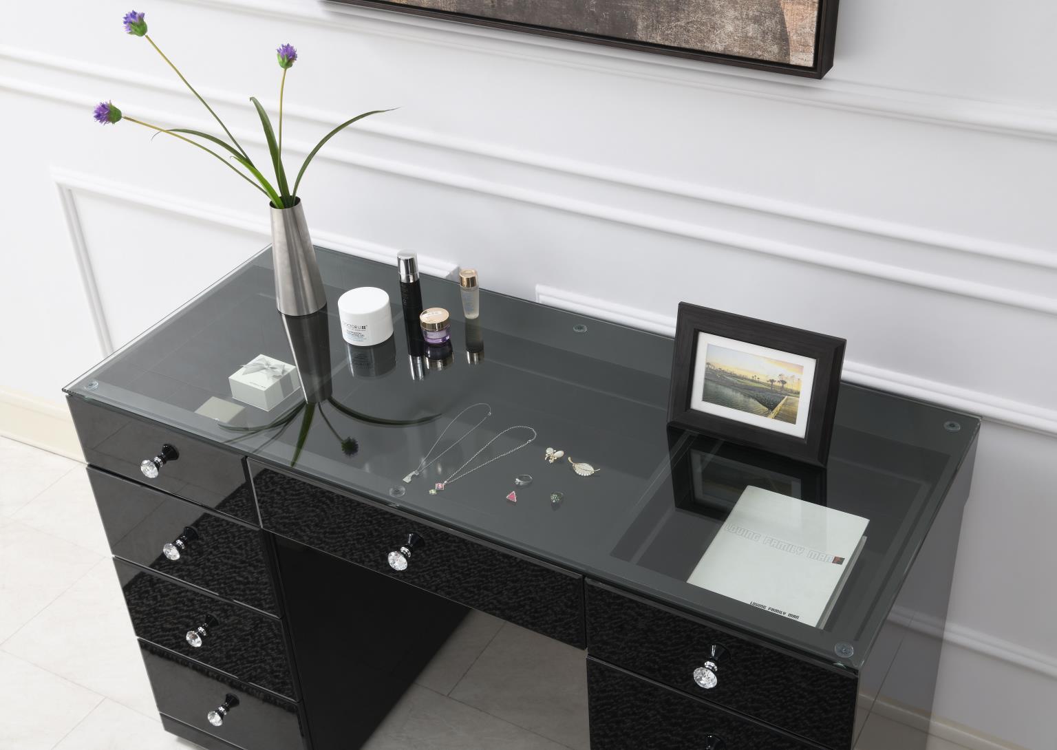G-316 - Glamour Dresser & Stool - Black