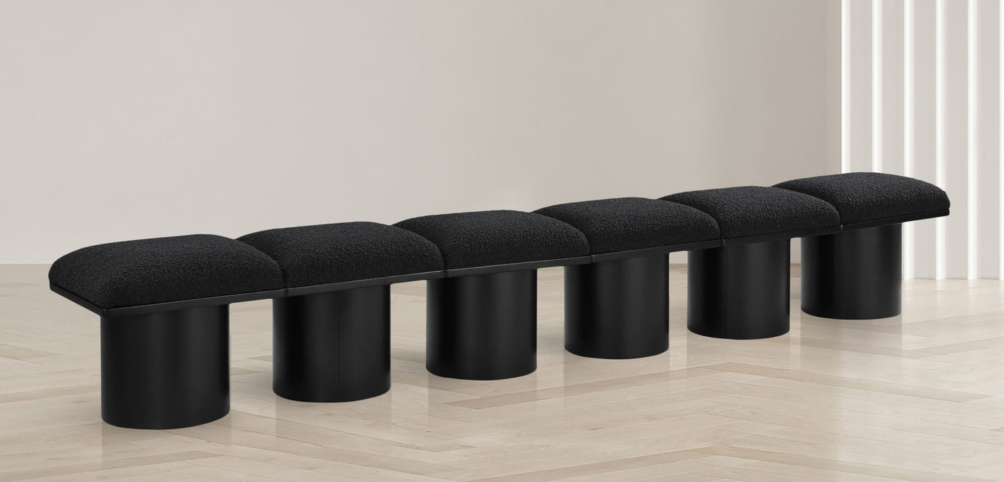 Pavilion - 6 Piece Modular Bench With Black Base
