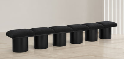 Pavilion - 6 Piece Modular Bench With Black Base