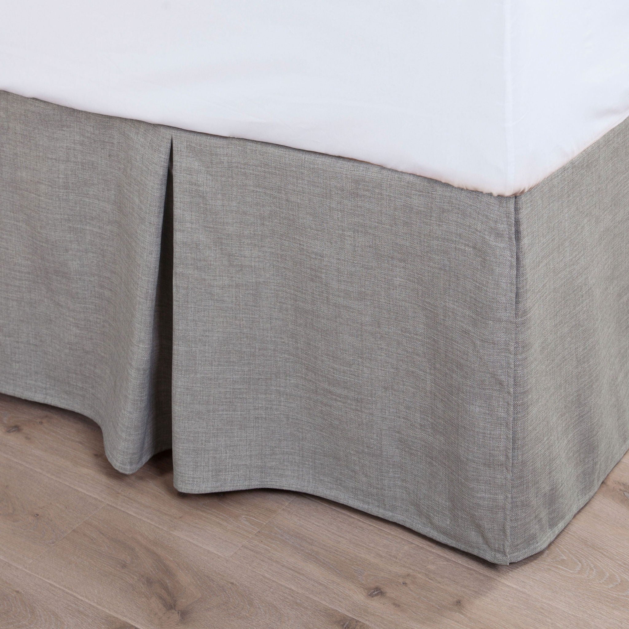 Carmen Kilim - Full Faux Linen Bed Skirt - Solid Taupe