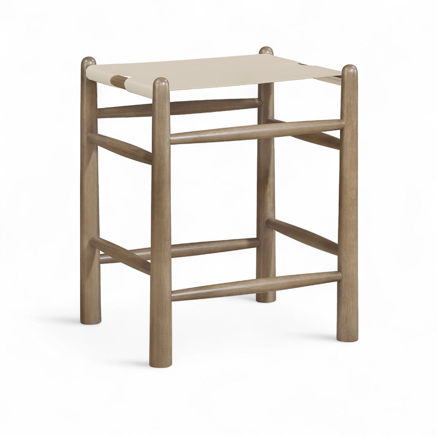 Santos - Backless Counter Stool With Stained Brown Base