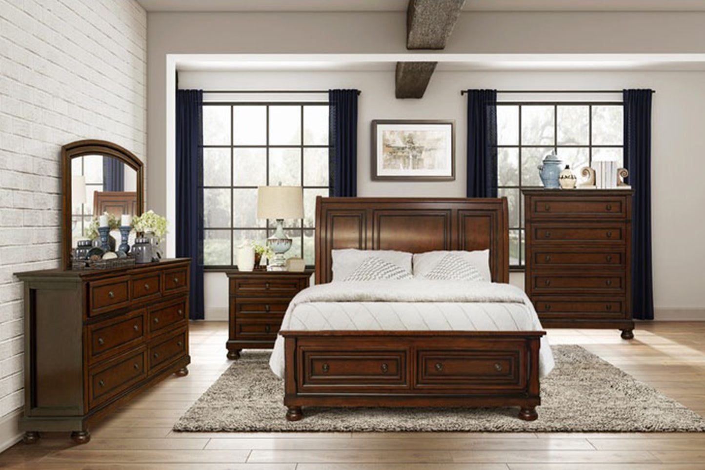 5pcs Queen Bedroom-Begonia Collection