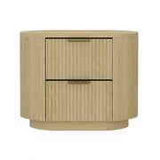 Olivia - Nightstand & 2 Drawers - Oak