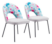 Torrey - Dining Chair (Set of 2) - Multicolor Print / Gray