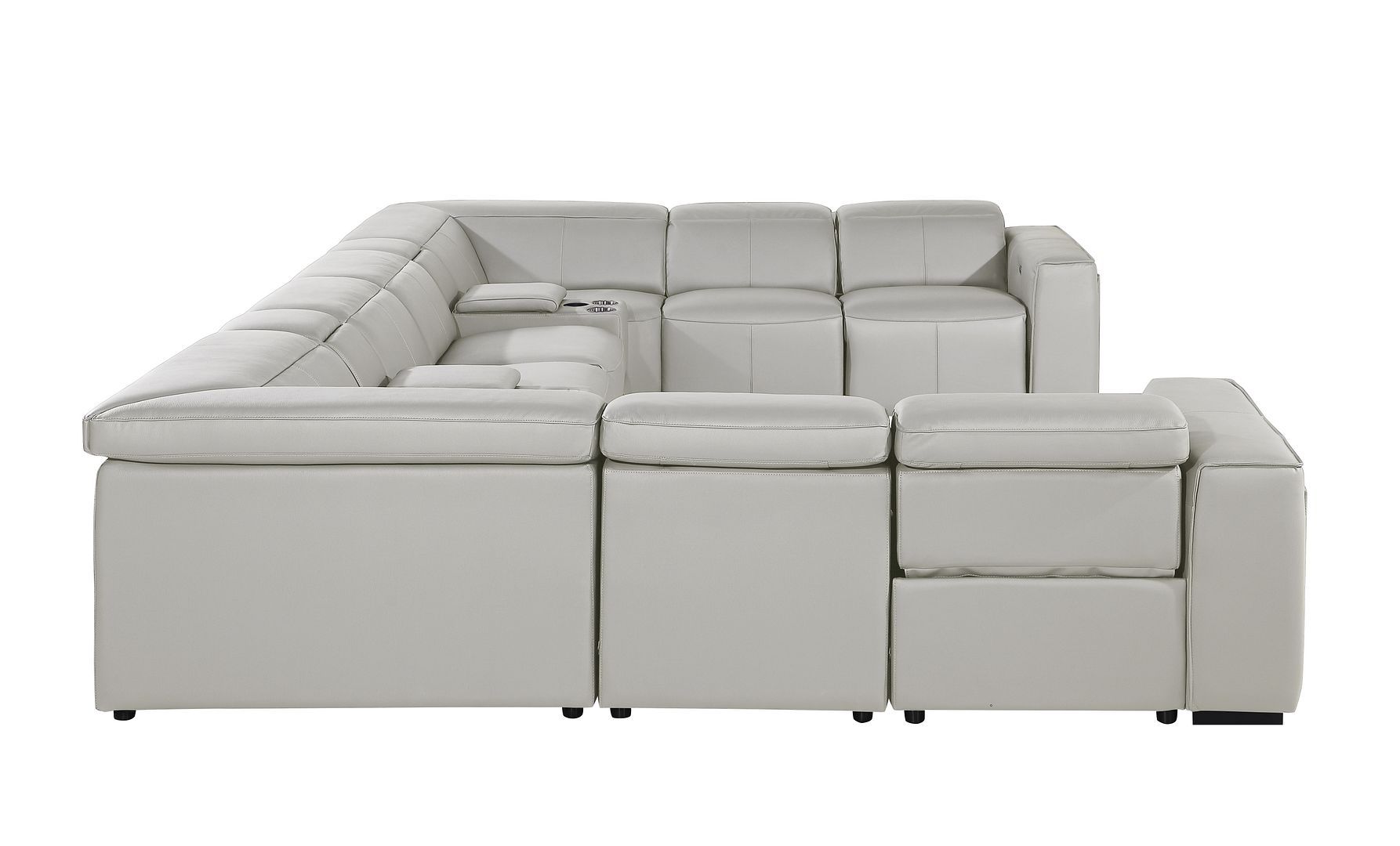 1224 - 10-Piece U-Shaped Sectional Sofa In With 4 Power Recliners & Power Headrests