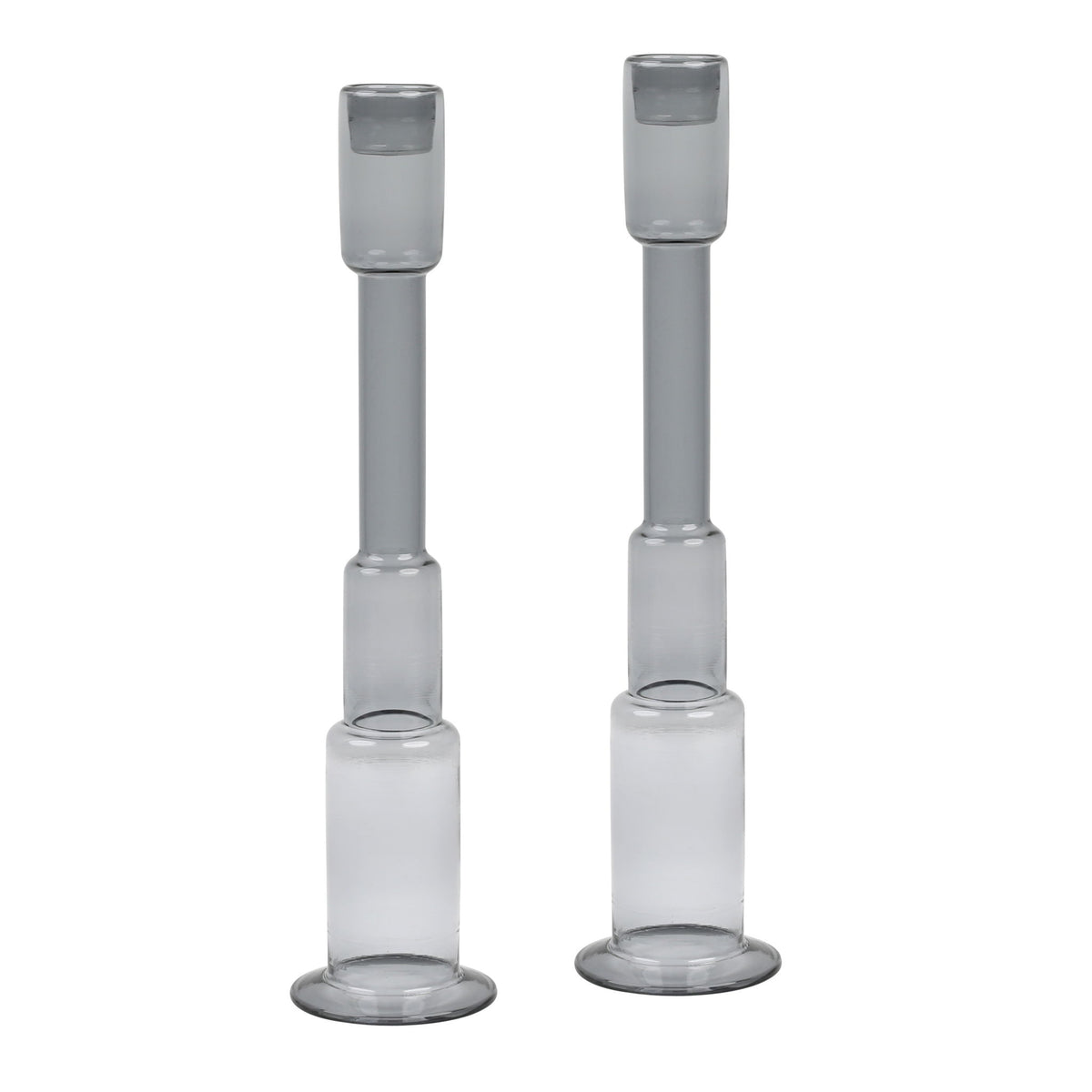 Freija - Candle Holder (Set of 2) - Smoked Gray