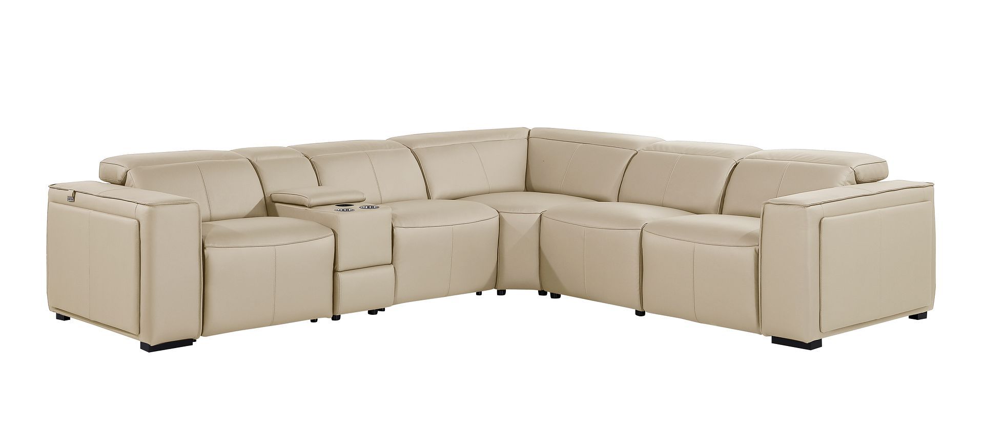 1224 - 6-Piece L-Shaped Sectional Sofa In With 3 Power Recliners & Power Headrests