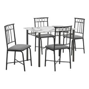 5 Pieces Dining Table Set, Small, Rectangular