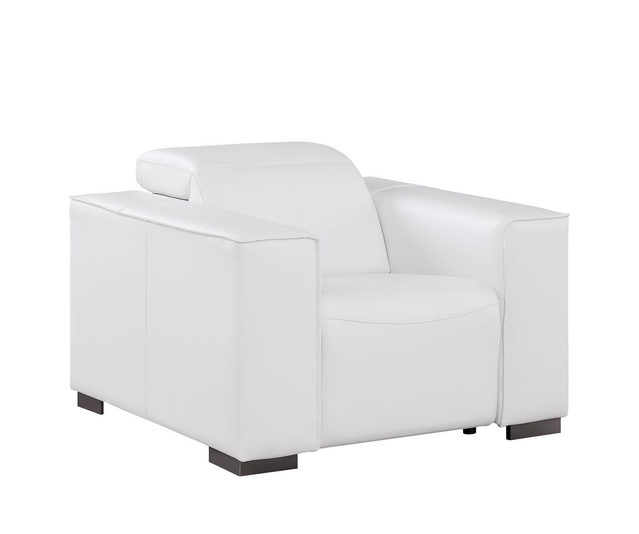 1208 - Modular Leather Set With 5 Power Recliners & Power Headrests