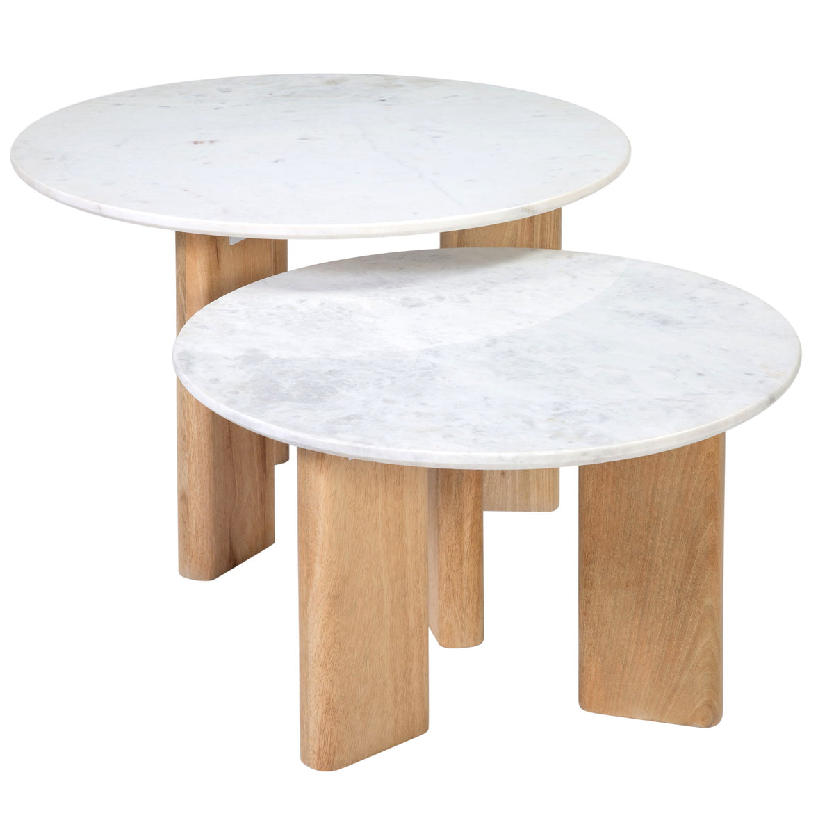 Bryn - Coffee Table (Set of 2) - White And Natural