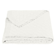 Diamond Linen - Full/Queen Linen Cotton Diamond Quilt - Vintage White